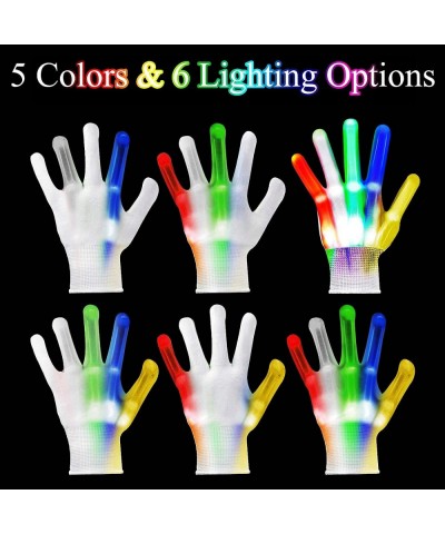 Flashing Glow LED Gloves Cool Fun Finger Toys Light up Costume for Kids Age 3-12 Boys Girls Birthday Halloween Christmas Carn...