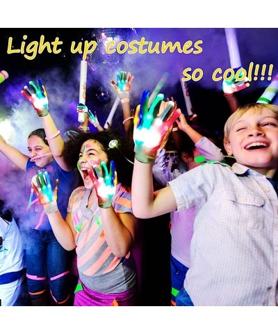 Flashing Glow LED Gloves Cool Fun Finger Toys Light up Costume for Kids Age 3-12 Boys Girls Birthday Halloween Christmas Carn...