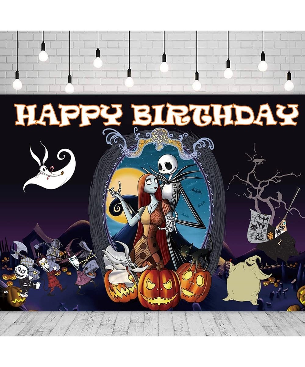 Nightmare Party Decorations Backdrop Halloween Happy Birthday Background Banner for Kids Boys Birthday Party Decoration Chris...