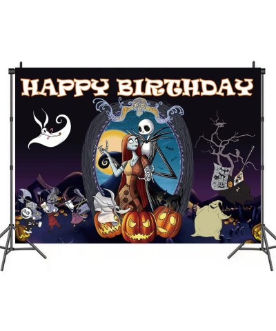 Nightmare Party Decorations Backdrop Halloween Happy Birthday Background Banner for Kids Boys Birthday Party Decoration Chris...