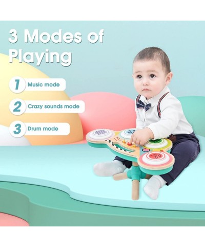 Toddler Electric Drum Keyboard Music Toys Electric Musical Instruments Toddlers Toys with Flash Light Baby Early Educational ...