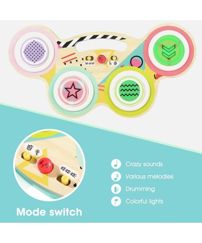 Toddler Electric Drum Keyboard Music Toys Electric Musical Instruments Toddlers Toys with Flash Light Baby Early Educational ...