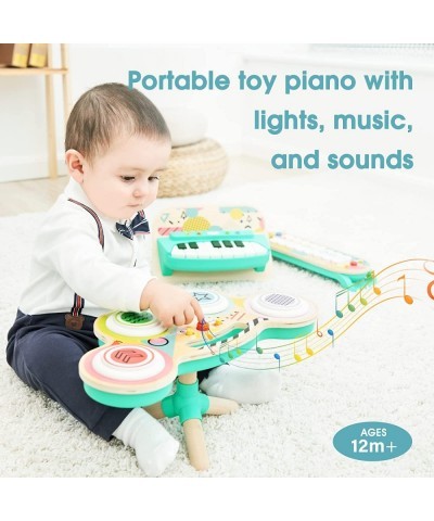 Toddler Electric Drum Keyboard Music Toys Electric Musical Instruments Toddlers Toys with Flash Light Baby Early Educational ...