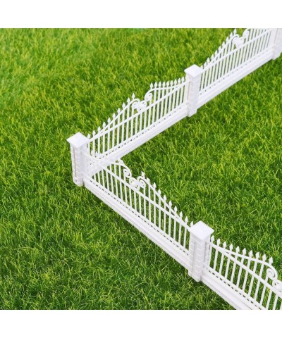 Miniature Fairy Garden Fence Plastic Long Picket Fence Decorative Fence for Dollhouse Miniature Garden Bonsai Terrarium Ornam...