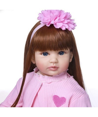 Pinky Lifelike Reborn Toddler Dolls Girl 24inch 60CM Realistic Looking Princess Baby Doll Vinyl Silicone Long Hair Babies Toy...