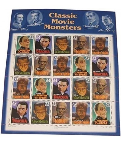 Classic Movie Monsters Collectible Stamp 32 Cent Sheet Scott 3168 $39.61 Collectible Postage Stamps