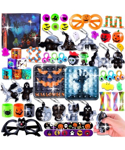 55 pcs Halloween Fidget Toys Pack Halloween Stress Relief Toys Set Fidget Toys Set for Kids Anxiety Autism Halloween Trick or...