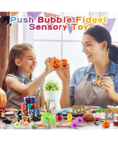 55 pcs Halloween Fidget Toys Pack Halloween Stress Relief Toys Set Fidget Toys Set for Kids Anxiety Autism Halloween Trick or...