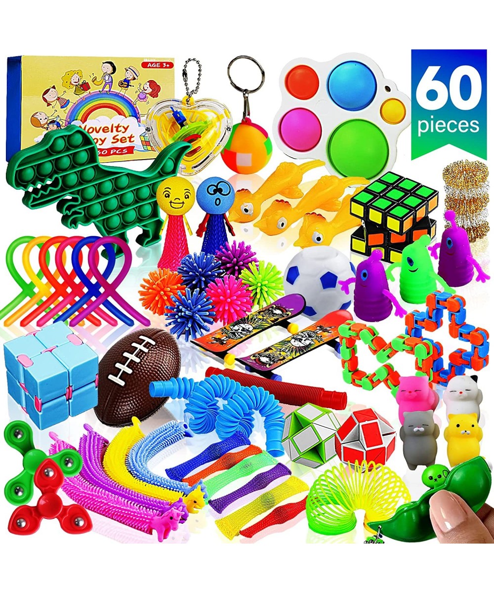 Fidget Toys Pack 60PCS Stress & Anxiety Relief Fidget Toys Set for Kids Adults ADHD Anxiety Autism Gifts for Party Favors Cla...