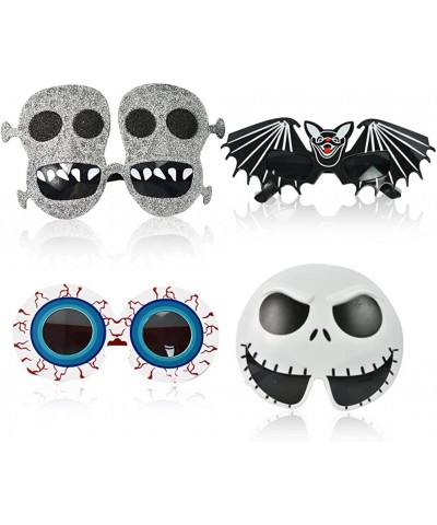 Halloween Sunglasses 4 Pcs Funny Eyeglasses for Halloween Party Favor Bat Skull Eyeball Adults Kids Fun Glasses for Party Hal...