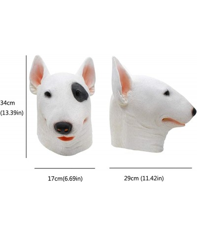 Bull Terrier Mask - Halloween Costume Latex Animal Dog Mask $28.47 Kids' Dress-Up Accessories