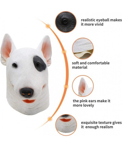 Bull Terrier Mask - Halloween Costume Latex Animal Dog Mask $28.47 Kids' Dress-Up Accessories