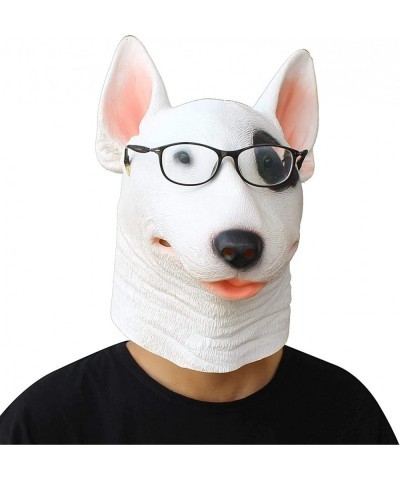 Bull Terrier Mask - Halloween Costume Latex Animal Dog Mask $28.47 Kids' Dress-Up Accessories