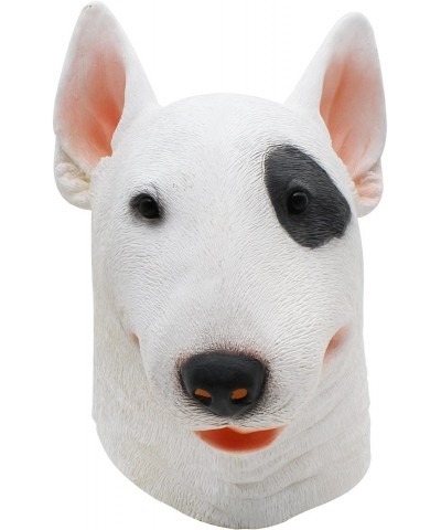 Bull Terrier Mask - Halloween Costume Latex Animal Dog Mask $28.47 Kids' Dress-Up Accessories