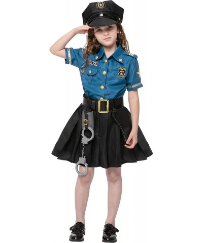 Police Officer Costume for Kids in Light Blue Colour for Girls 3T to L $45.03 Kids' Costumes