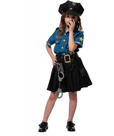 Police Officer Costume for Kids in Light Blue Colour for Girls 3T to L $45.03 Kids' Costumes