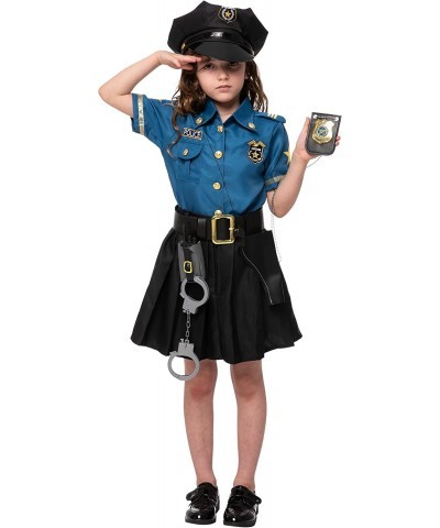 Police Officer Costume for Kids in Light Blue Colour for Girls 3T to L $45.03 Kids' Costumes