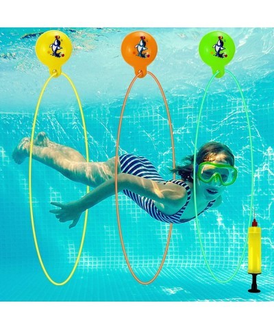 Pool Rings for Kids Diving 3Pcs Swim Through Rings for Pool Diving Toys for Pool for Kids No Assembly Required for Underwater...