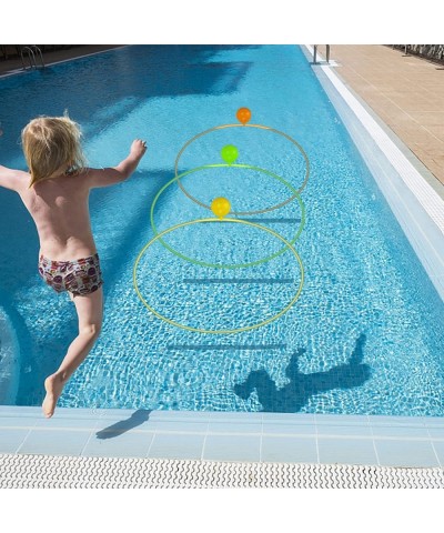 Pool Rings for Kids Diving 3Pcs Swim Through Rings for Pool Diving Toys for Pool for Kids No Assembly Required for Underwater...