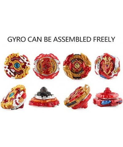 Gyro Burst | 4 Pieces Battling Tops Metal Battle Gyro Set | 4D Fusion Model Burst Evolution Combination Series with 2 Launche...