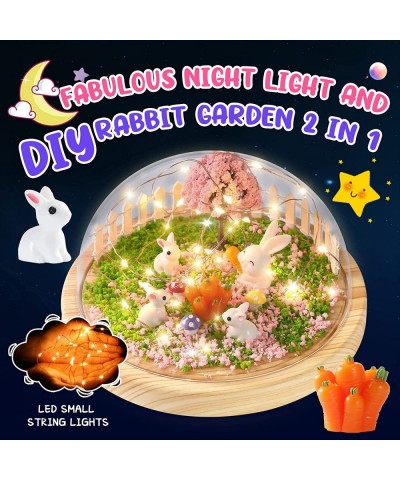 Make Your Own Night Light Rabbit DIY Kits for Girls Bunny Toys for Kids Ages 4-8 Arts and Crafts Lamp Project for Girls(USB U...