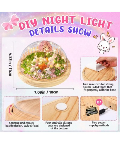 Make Your Own Night Light Rabbit DIY Kits for Girls Bunny Toys for Kids Ages 4-8 Arts and Crafts Lamp Project for Girls(USB U...