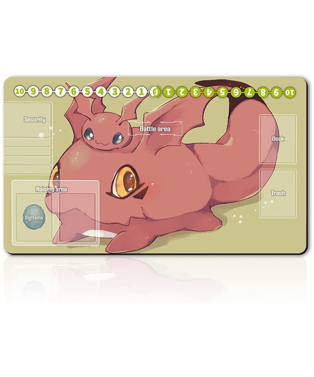 Board Game DTCG Duel Playmat Trading Card Game Mat Compatible for Digimon TCG CCG RPG with Card Zones + Free Mat Bag (23.6x13...