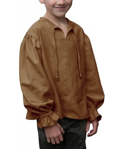 Boys Medieval Pirate Costume Shirt Kids Medieval Renaissance Ruffled Long Sleeve Halloween Scottish Jacobite Tops $48.25 Kids...