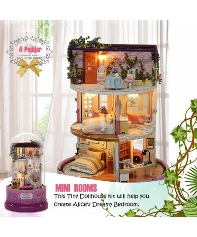 DIY Miniature Dollhouse Kit with Furniture Spin Rotate Music Box LED Wooden Mini House Set Best Gift Birthday Christmas Valen...