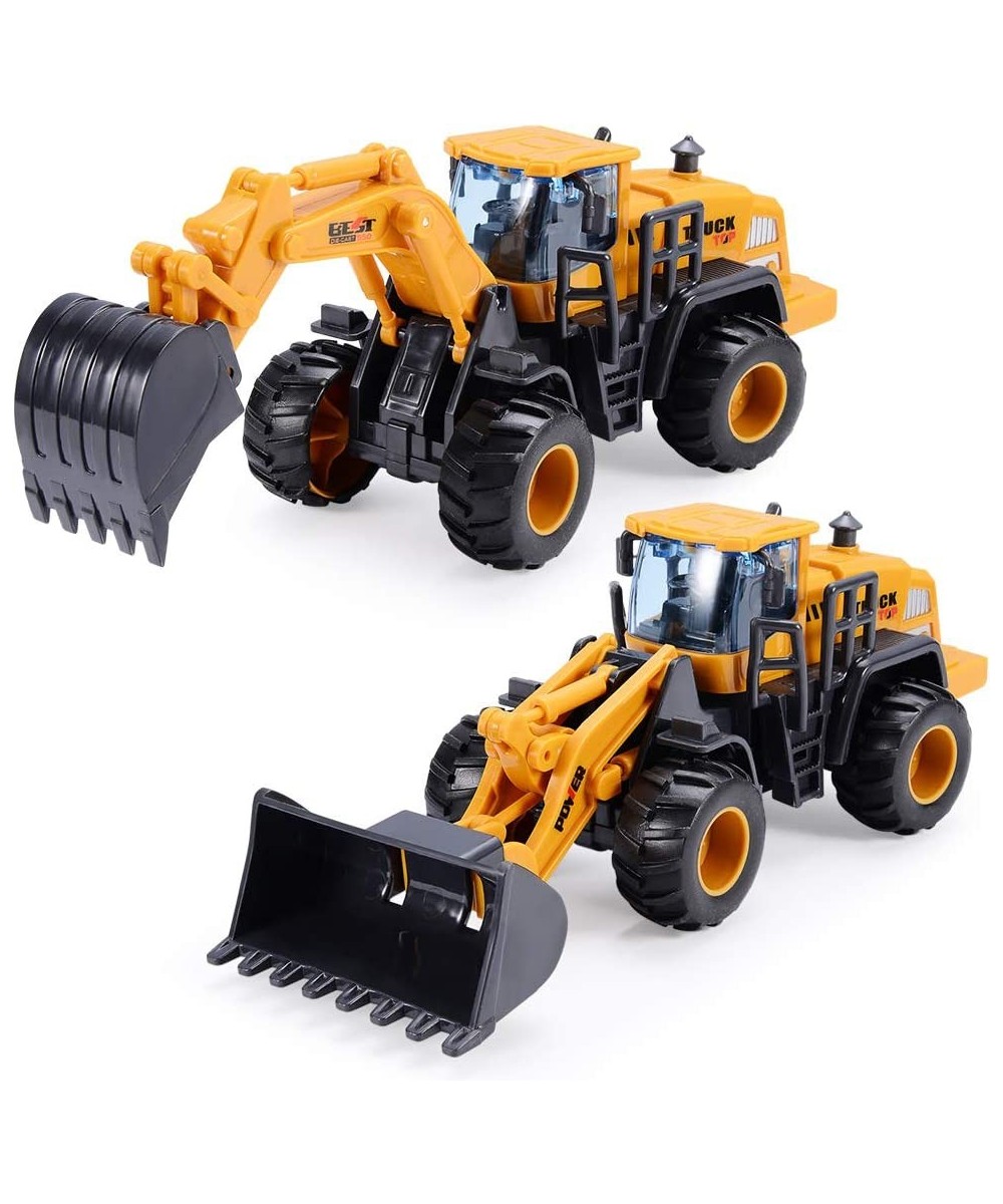 Construction Toys for 3 Year Old Boys 2 Pack with Excavator Toy Bulldozer Toys for Kids Sand Toys Beach Toys Truck Toys Sand ...