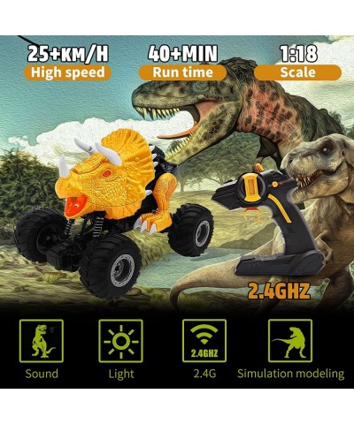 Remote Control Stunt Dinosaur Car - 360° Rotation Off Road Monster 2.4 GHz RC Trucks Toy 2 Rechargeable Batteries RC Car with...