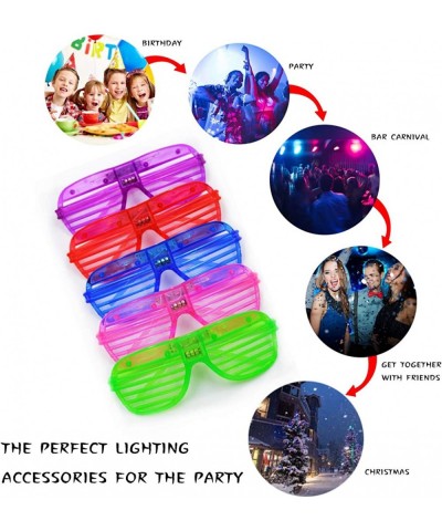 60 Pack LED Party Light Up Glasses 5 Colors Light Up Shutter Shades Glow in The Dark New Year Gifts RaveClassroom Events Carn...