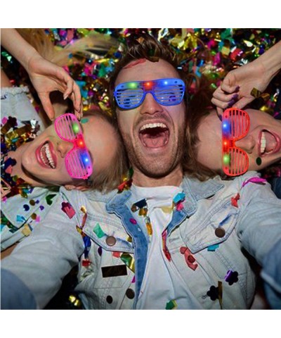 60 Pack LED Party Light Up Glasses 5 Colors Light Up Shutter Shades Glow in The Dark New Year Gifts RaveClassroom Events Carn...