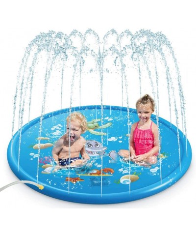 Splash Pad Outdoor Toddler Toys for Kids 68in Baby Pool Sprinkler Fun Summer Water Toys Backyard Play Mat for Boys Girls Chri...