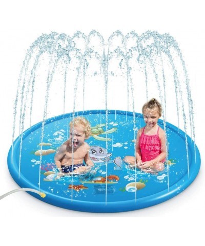 Splash Pad Outdoor Toddler Toys for Kids 68in Baby Pool Sprinkler Fun Summer Water Toys Backyard Play Mat for Boys Girls Chri...