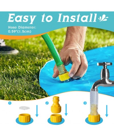 Splash Pad Outdoor Toddler Toys for Kids 68in Baby Pool Sprinkler Fun Summer Water Toys Backyard Play Mat for Boys Girls Chri...