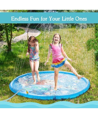 Splash Pad Outdoor Toddler Toys for Kids 68in Baby Pool Sprinkler Fun Summer Water Toys Backyard Play Mat for Boys Girls Chri...