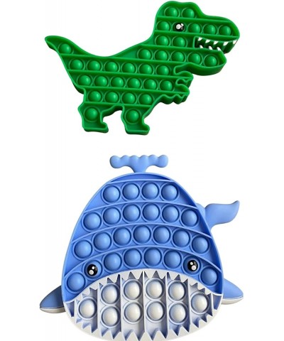 Whale and Dinosaur Fidget POP Toy: 2Pack Fidget Push Bubble Popper Toys Stress Reliever Squeeze Animal Pop Bubble Toys Anti-A...