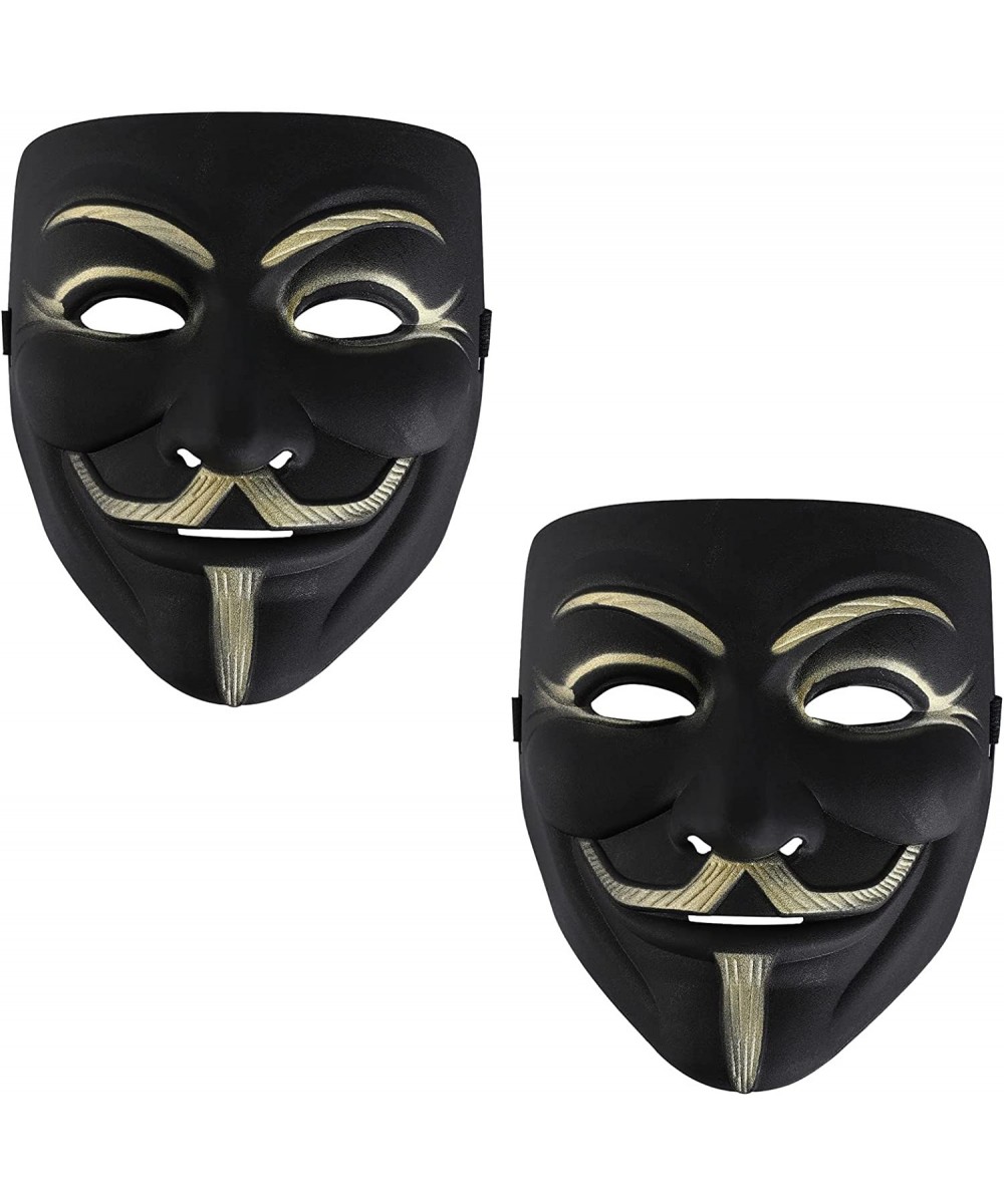 2 Pack Hacker Mask - Wear Comfortable Anonymous Mask Add Mystery Halloween Mask Personalize Black Masquerade Mask for Costume...