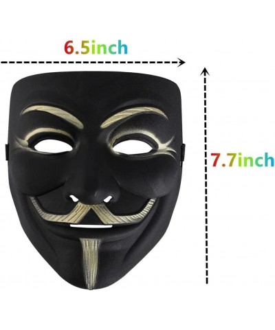 2 Pack Hacker Mask - Wear Comfortable Anonymous Mask Add Mystery Halloween Mask Personalize Black Masquerade Mask for Costume...