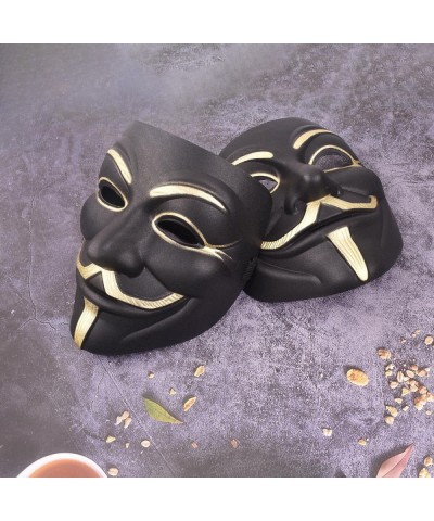 2 Pack Hacker Mask - Wear Comfortable Anonymous Mask Add Mystery Halloween Mask Personalize Black Masquerade Mask for Costume...