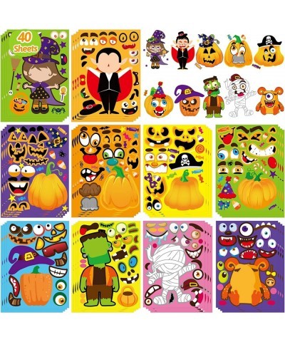 40 Sheets Halloween Stickers for Kids Halloween Make A Face Stickers Halloween Party Favors for Kids $18.73 Kids' Stickers