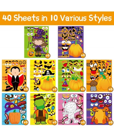 40 Sheets Halloween Stickers for Kids Halloween Make A Face Stickers Halloween Party Favors for Kids $18.73 Kids' Stickers