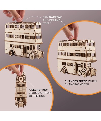 Harry Potter Knight Bus - 3D Wooden Puzzles for Adults to Build - Wooden Bus Model Kits 3D Puzzles for Adults - Wooden Model ...