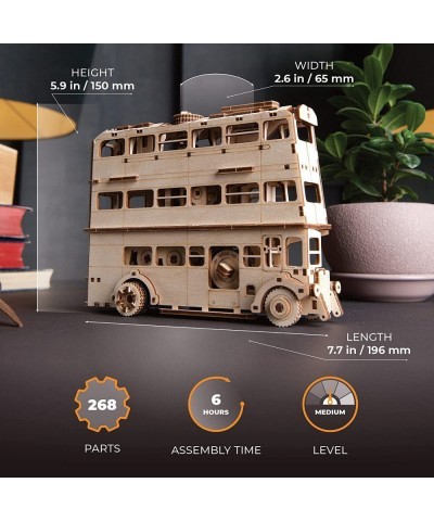 Harry Potter Knight Bus - 3D Wooden Puzzles for Adults to Build - Wooden Bus Model Kits 3D Puzzles for Adults - Wooden Model ...