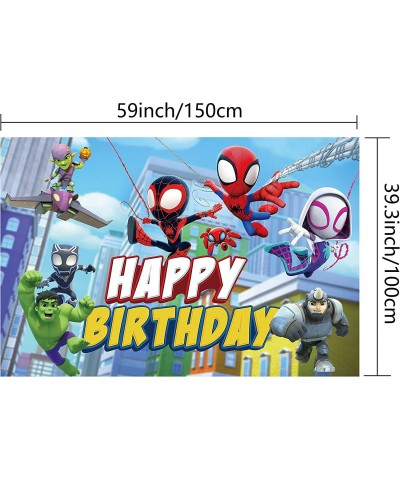 Spidey and His Amazing Friends Photography Backdrop Spider Hero Party Background Spidey and His Amazing Party Supplies 5x3Ft ...