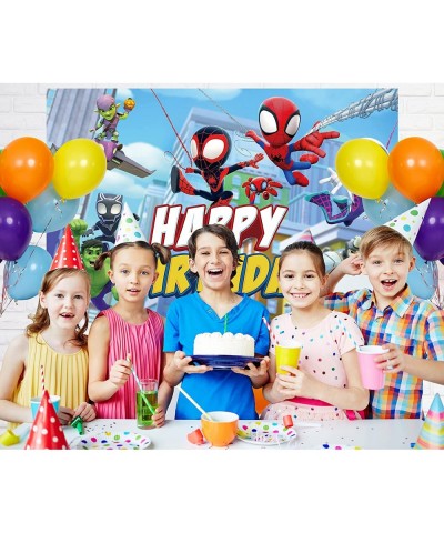 Spidey and His Amazing Friends Photography Backdrop Spider Hero Party Background Spidey and His Amazing Party Supplies 5x3Ft ...