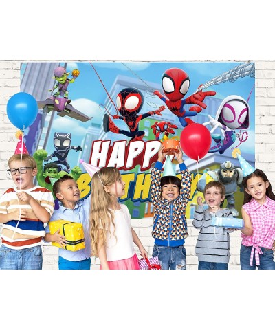 Spidey and His Amazing Friends Photography Backdrop Spider Hero Party Background Spidey and His Amazing Party Supplies 5x3Ft ...