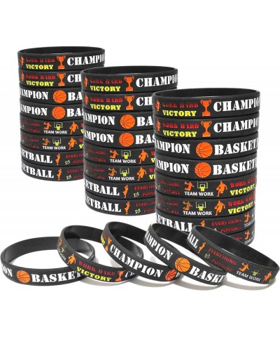 24 PCS Basketball Motivational Silicone Bracelets Bulk Basketball Party Favors and Supplies for Boys/Girls/Events/Carnival/Gi...