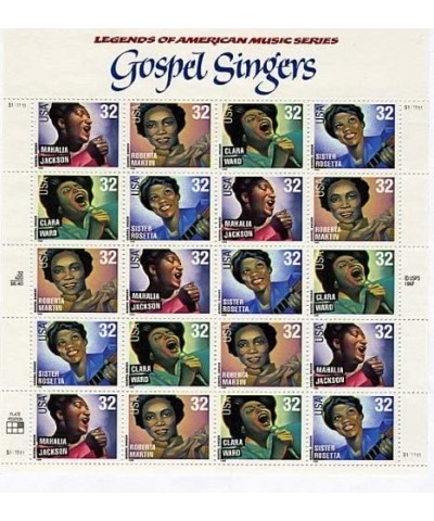 Gospel Singers Full Sheet of 20 32 Cent Stamps Scott 3216-19 $29.62 Collectible Postage Stamps